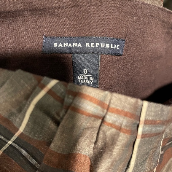 Banana Republic Strapless Mini Dress Multicolor Plaid - Picture 3 of 4